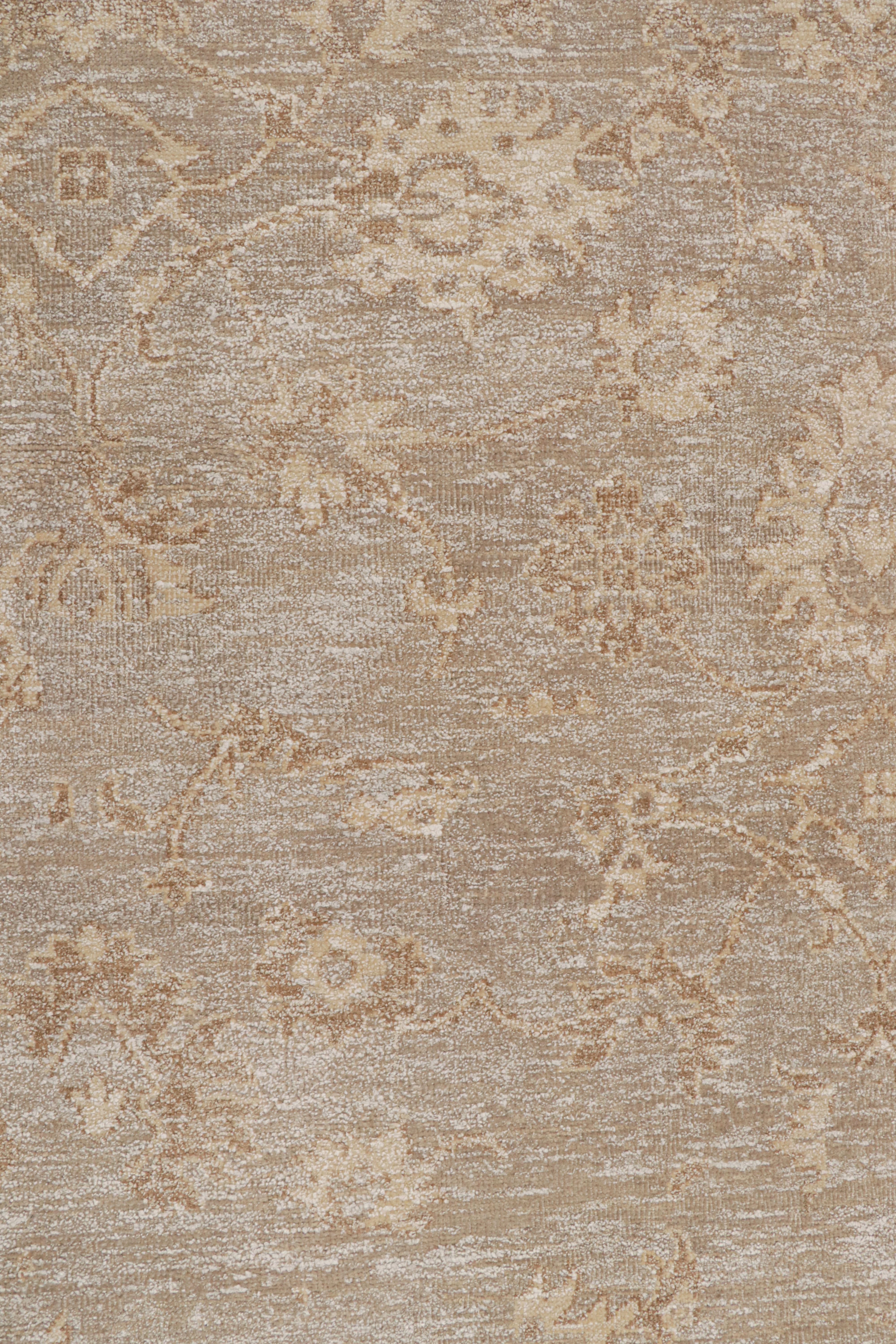 Rug & Kilim's Oushak Style Teppich in Beige-Braun & Weiß Geometrisch gemustert (21. Jahrhundert und zeitgenössisch) im Angebot