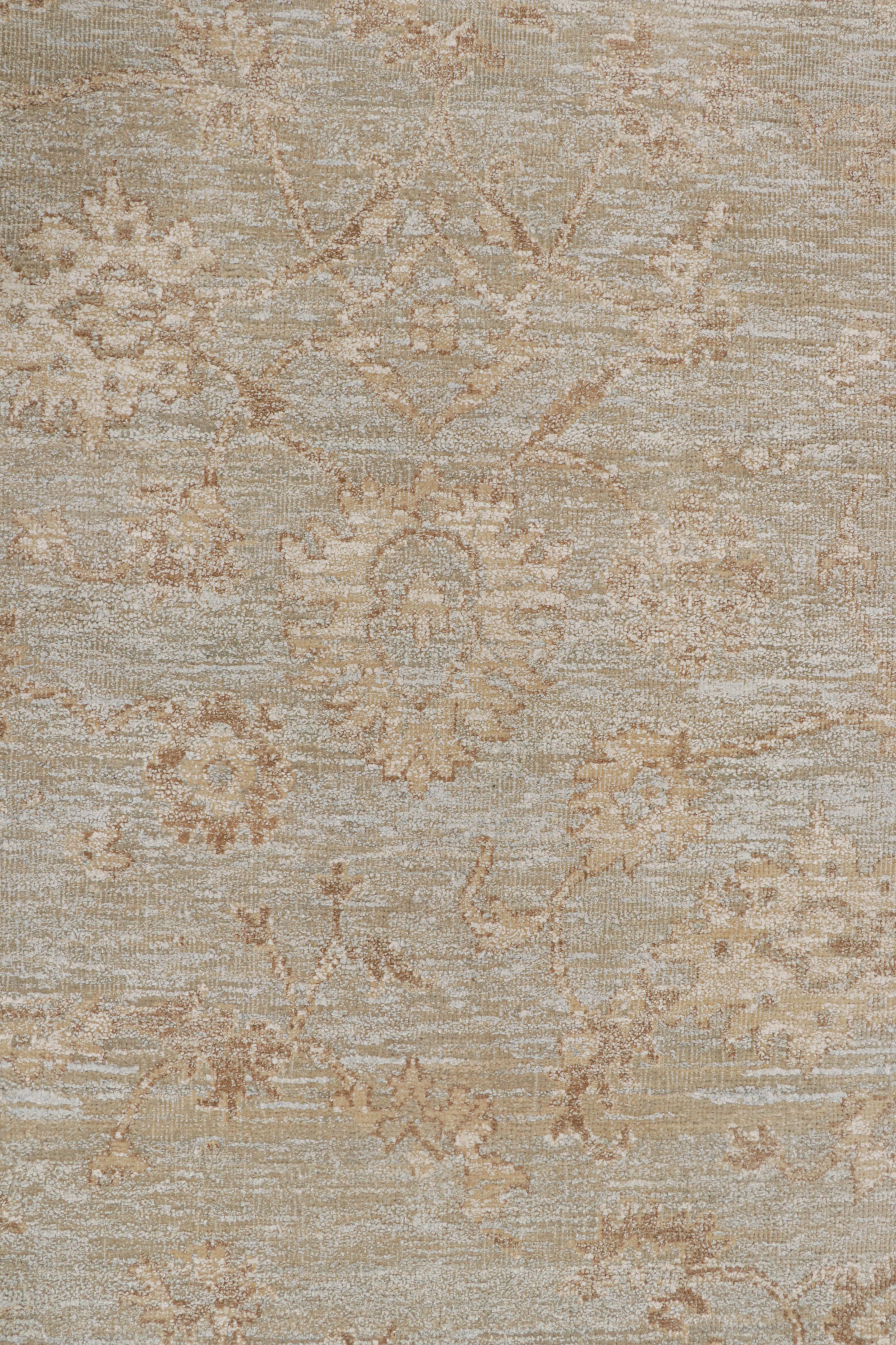 Rug & Kilim's Oushak Style Teppich in Beige-Braun & Weiß Geometrisch gemustert (21. Jahrhundert und zeitgenössisch) im Angebot