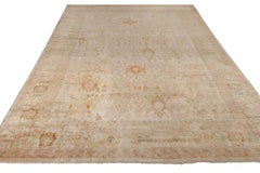Rug & Kilim’s Oushak Style Rug in Beige-Brown with Floral Patterns
