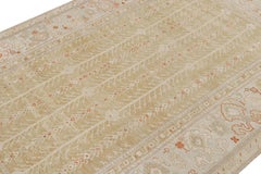 Rug & Kilim’s Oushak Style Rug in Gold and Gray with Floral Patterns