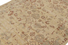 Rug & Kilim’s Oushak Style Rug in Gold, Red & Green Floral Patterns