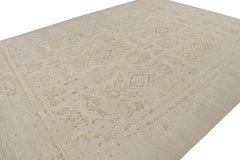 Rug & Kilim’s Oushak style rug in Greige & Brown Floral Patterns
