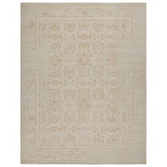 Rug 
Kilim’s Oushak style rug in Greige 
Brown Floral Patterns