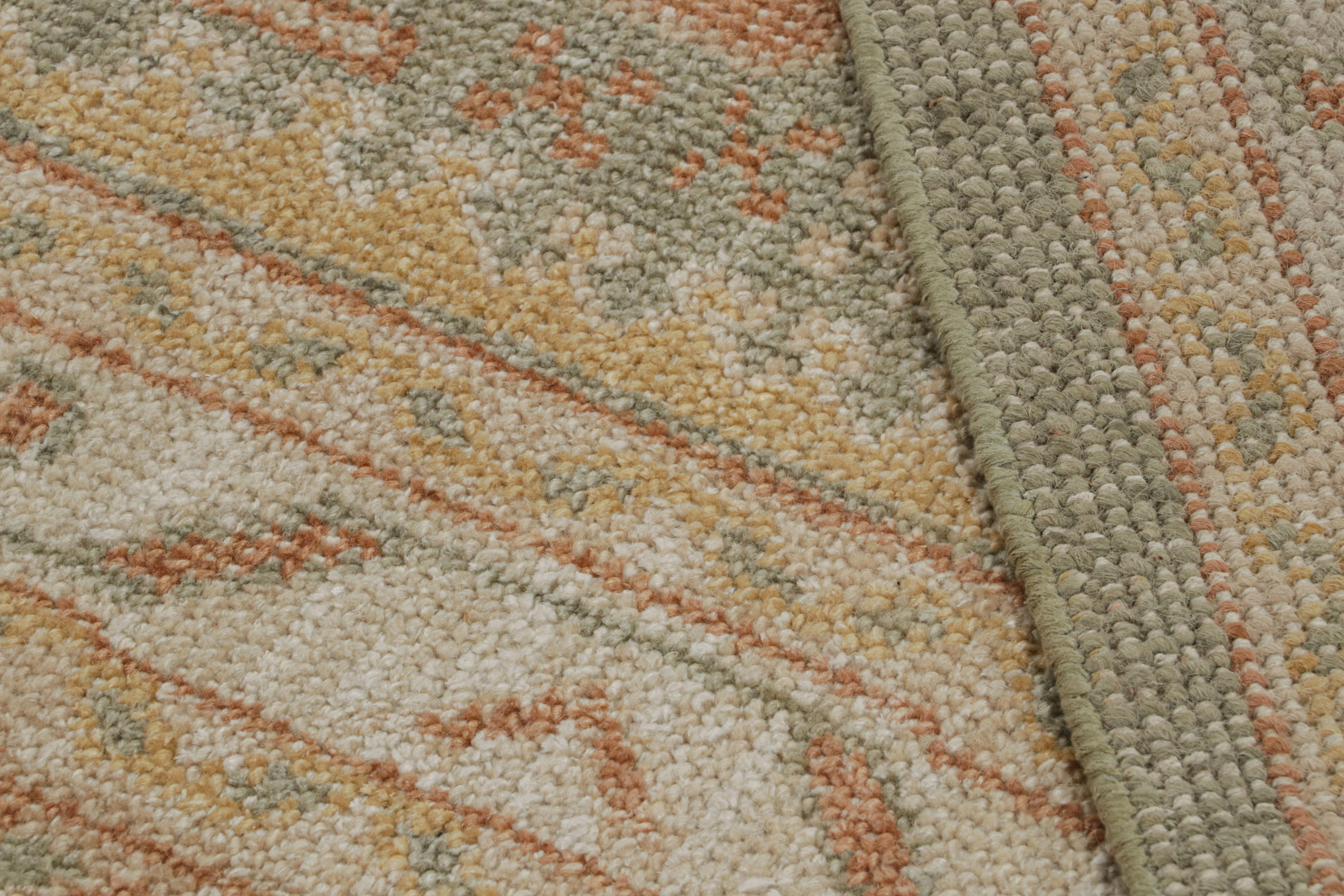 Rug & Kilim's Oushak Stil Teppich in Teal Grün mit all over Floral Mustern (Wolle) im Angebot