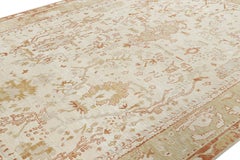 Rug & Kilim’s Oushak Style Rug in White with Gold Floral Patterns