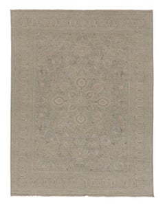 Rug & Kilim’s Oushak Style Rug, Light Blue with Muted Floral Pattern & Medallion