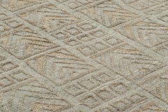 Skandinavischer Outdoor-Teppich von Rug & Kilim mit grauen und beigen geometrischen Mustern