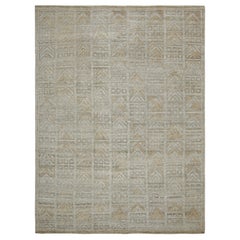 Rug & Kilim’s Outdoor Scandinavian Rug with Gray and Beige Geometric Patterns
