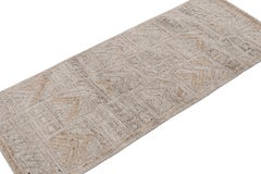 Rug & Kilim’s Outdoor Scandinavian Style Runner in Gray with Geometric Patterns