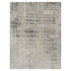 Rug & Kilim: Tappeto astratto oversize con motivi grigio-argento e beige-marrone