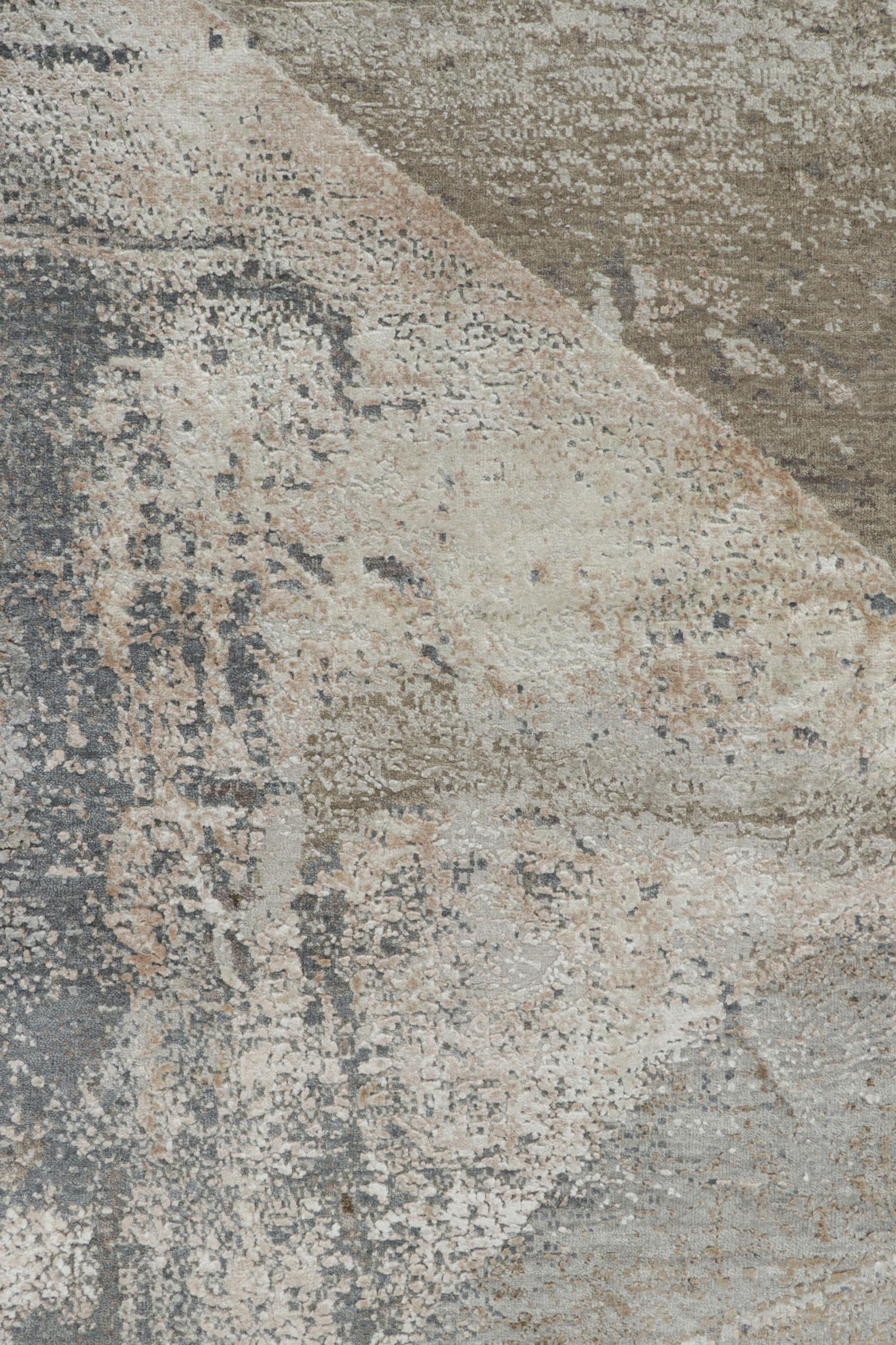 Rug & Kilim’s Oversized Contemporary Abstract Rug in Gray and Beige-Brown Tones Neuf - En vente à Long Island City, NY