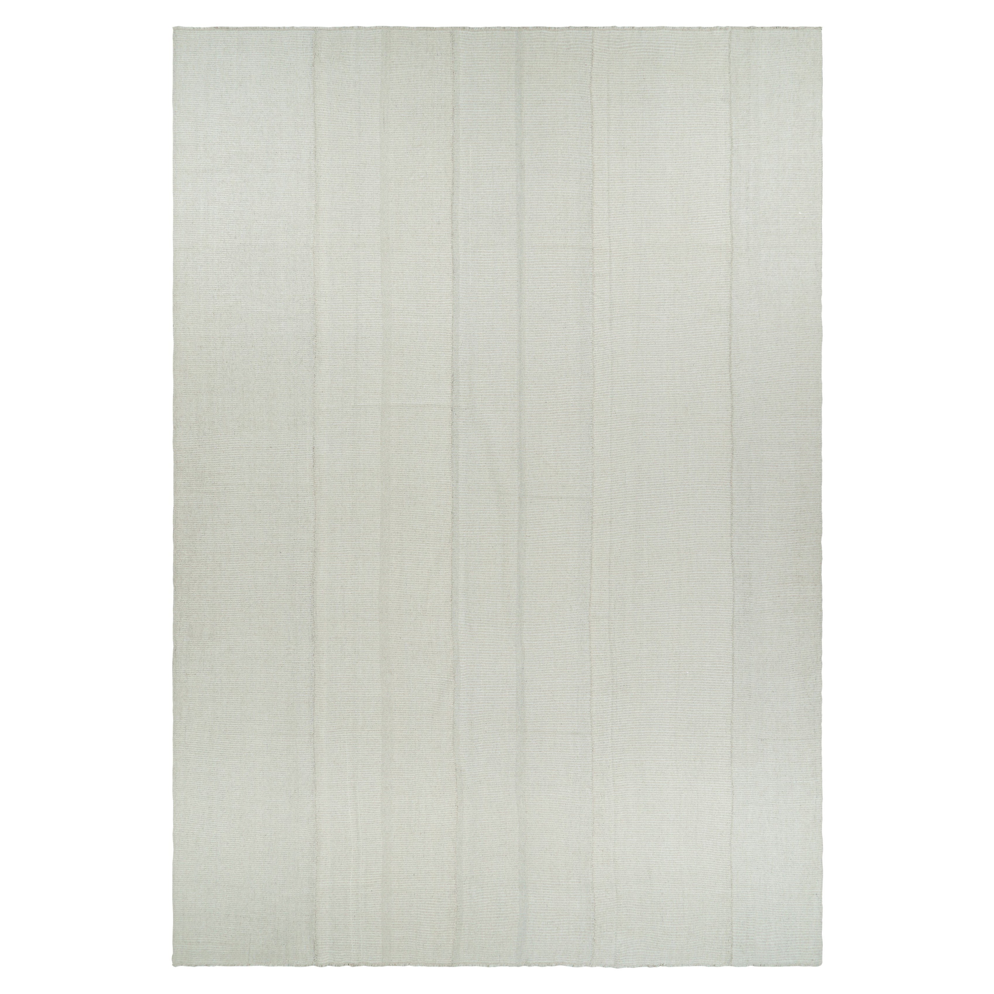 Rug
Kilim
s Oversized Contemporary Kilim in Beige and Blue Textural Stripes (Kilim contemporain surdimensionné avec des rayures texturées beiges et bleues)