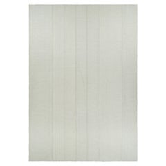 Rug 
Kilim
s Oversized Contemporary Kilim in Beige and Blue Textural Stripes