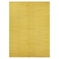 Rug & Kilim’s Oversized Contemporary Kilim in Yellow with Stripes