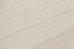 Rug & Kilim’s Oversized Contemporary Kilim with Textural Beige and Cream Stripes
