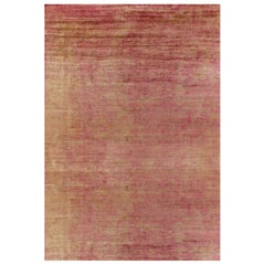 Rug & Kilim’s Oversized Contemporary Rug in Red and Gold Striations