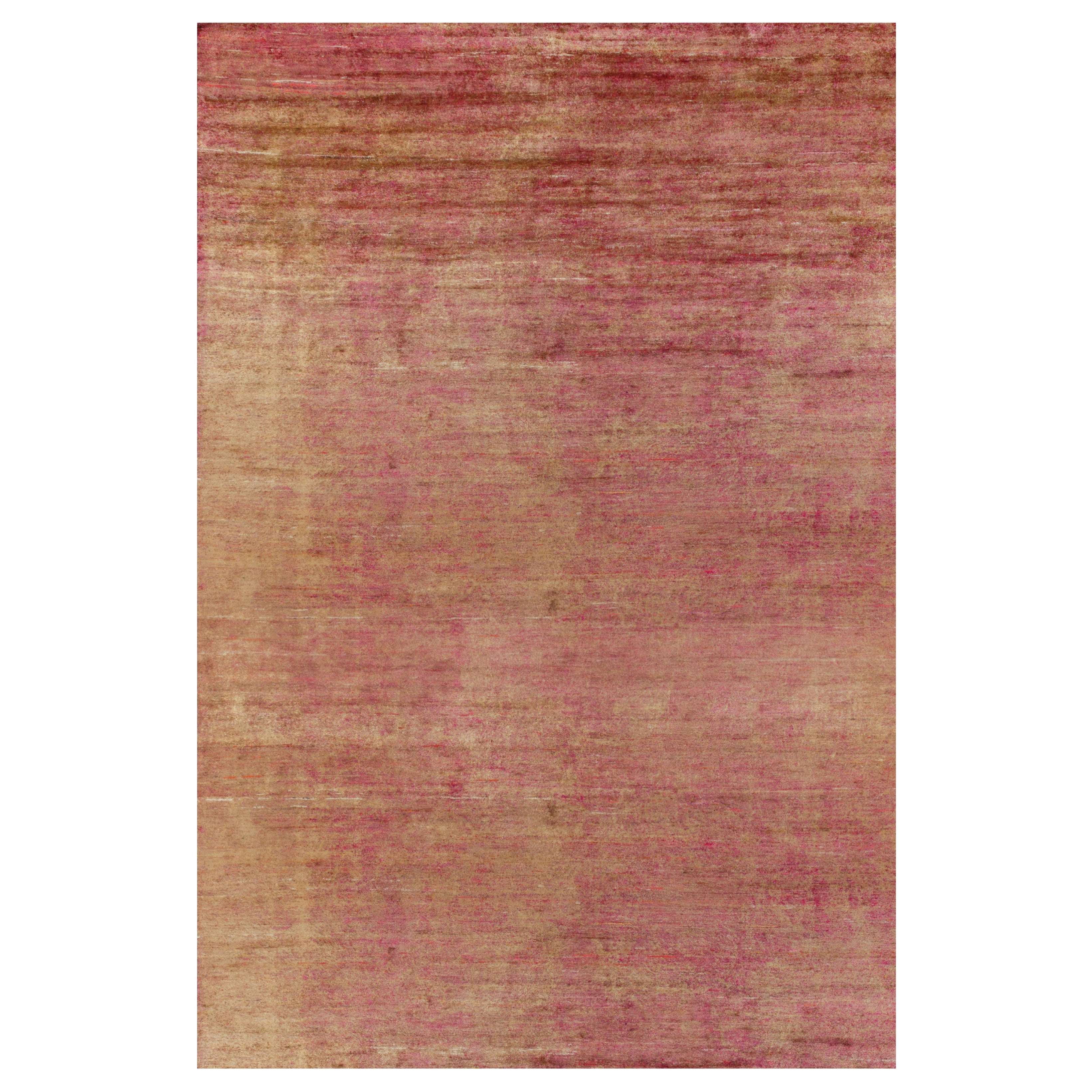 Rug
Kilim
s übergroßer Contemporary-Teppich in Rot und Gold gestreift