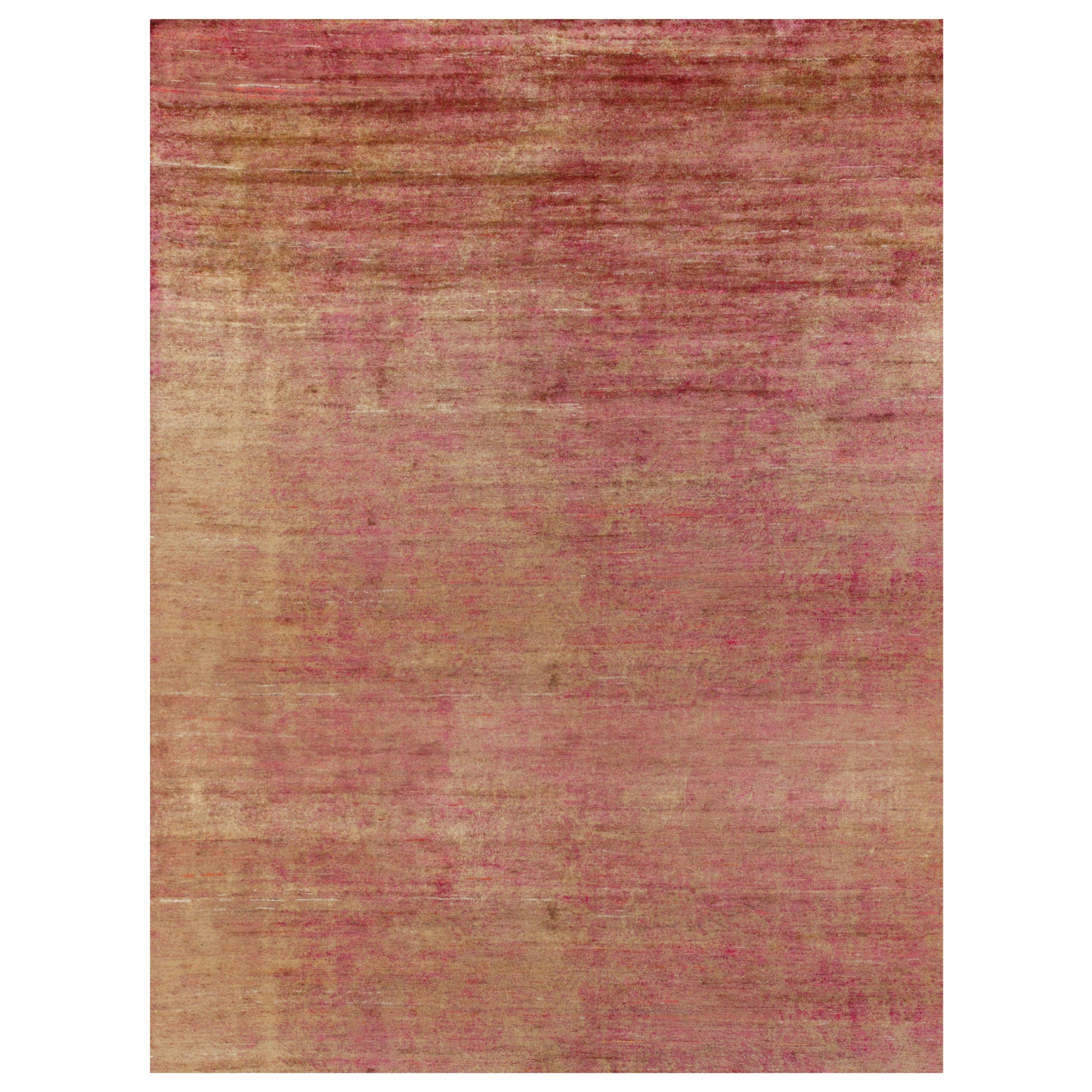 Rug
Kilim
s übergroßer Contemporary-Teppich in Rot und Gold gestreift