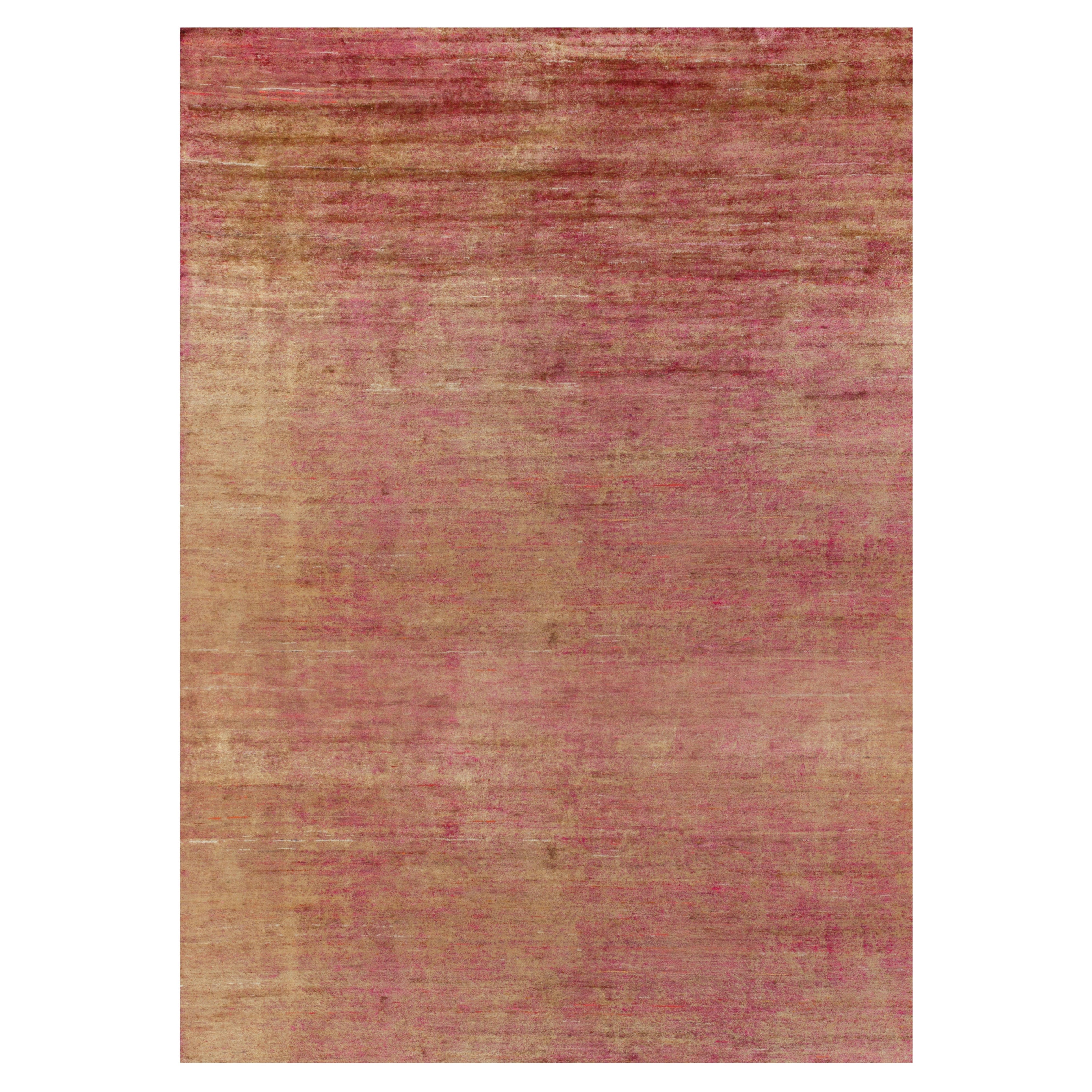 Rug
Kilim
s übergroßer Contemporary-Teppich in Rot und Gold gestreift