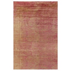 Rug & Kilim’s Oversized Contemporary Rug in Red and Gold Striations