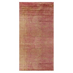 Rug & Kilim’s Oversized Contemporary Rug in Red and Gold Striations