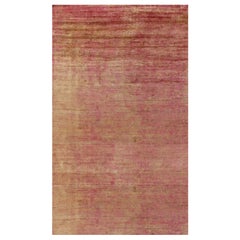 Rug & Kilim’s Oversized Contemporary Rug in Red and Gold Striations