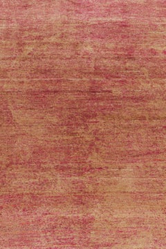 Tapis & Kilims - Tapis contemporain surdimensionné rouge et or à rayures