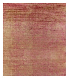 Rug & Kilim's übergroßer Contemporary-Teppich in Rot und Gold gestreift