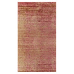 Rug & Kilim’s Oversized Contemporary Rug in Red and Gold Striations