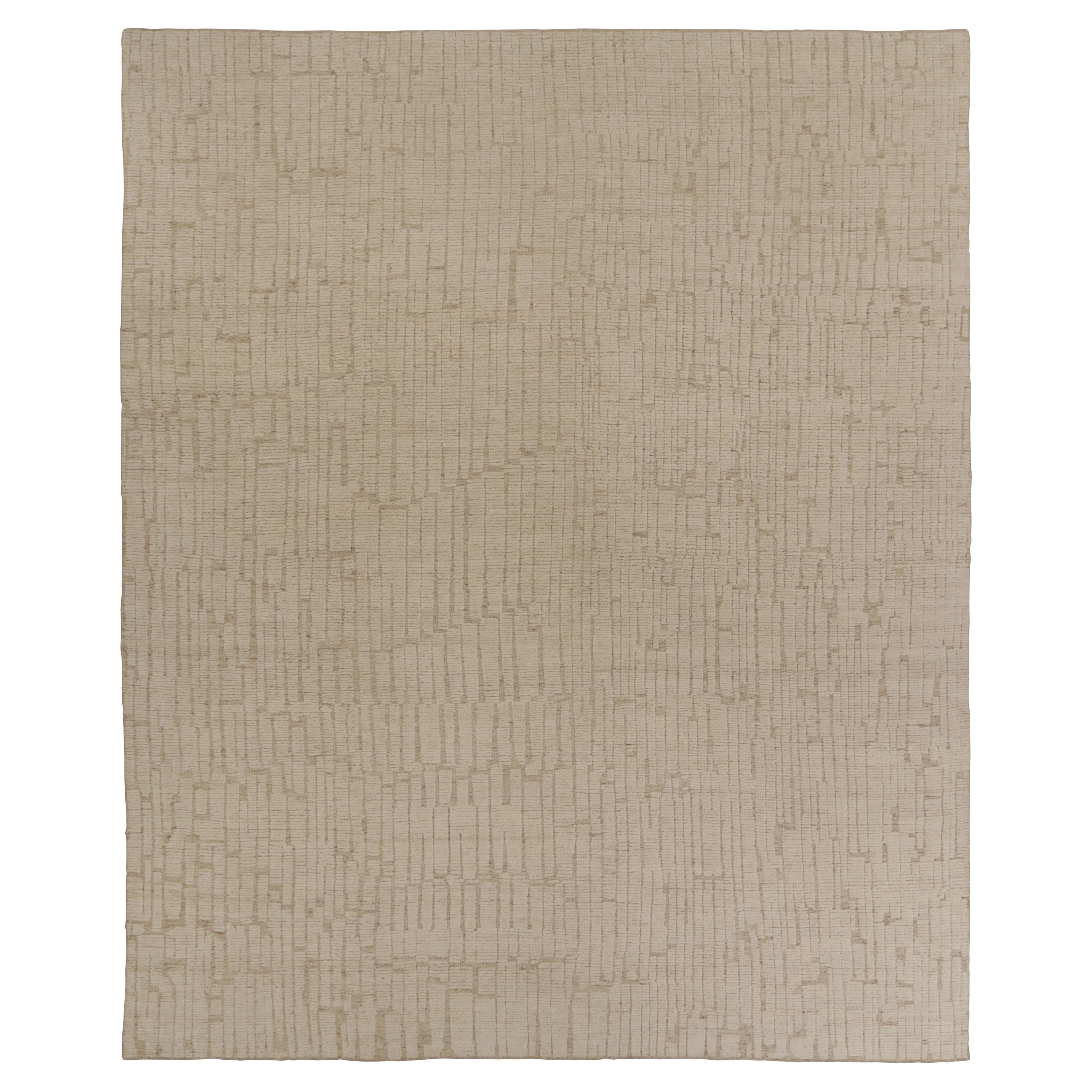 Rug 
Kilim
s übergroßer zeitgenössischer Strukturteppich in Beige- und Creme-Tönen
