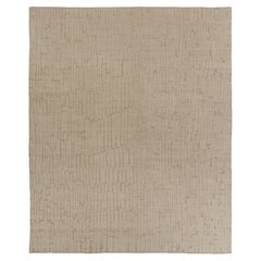 Rug 
Kilim
s übergroßer zeitgenössischer Strukturteppich in Beige- und Creme-Tönen