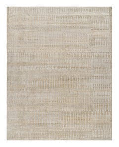 Rug & Kilim’s Oversized Contemporary Textural Rug in Beige-Brown and Gray Tones