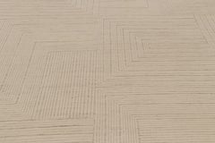 Rug & Kilim’s Oversized Contemporary Textural Rug in Beige-Cream Tones