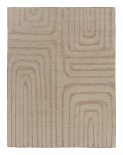 Rug 
Kilim
s übergroßer zeitgenössischer Strukturteppich in Beige-Creme-Tönen