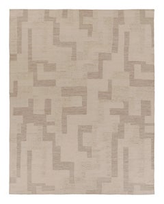 Rug 
Kilim
s übergroßer zeitgenössischer Strukturteppich in Beige-Creme-Tönen