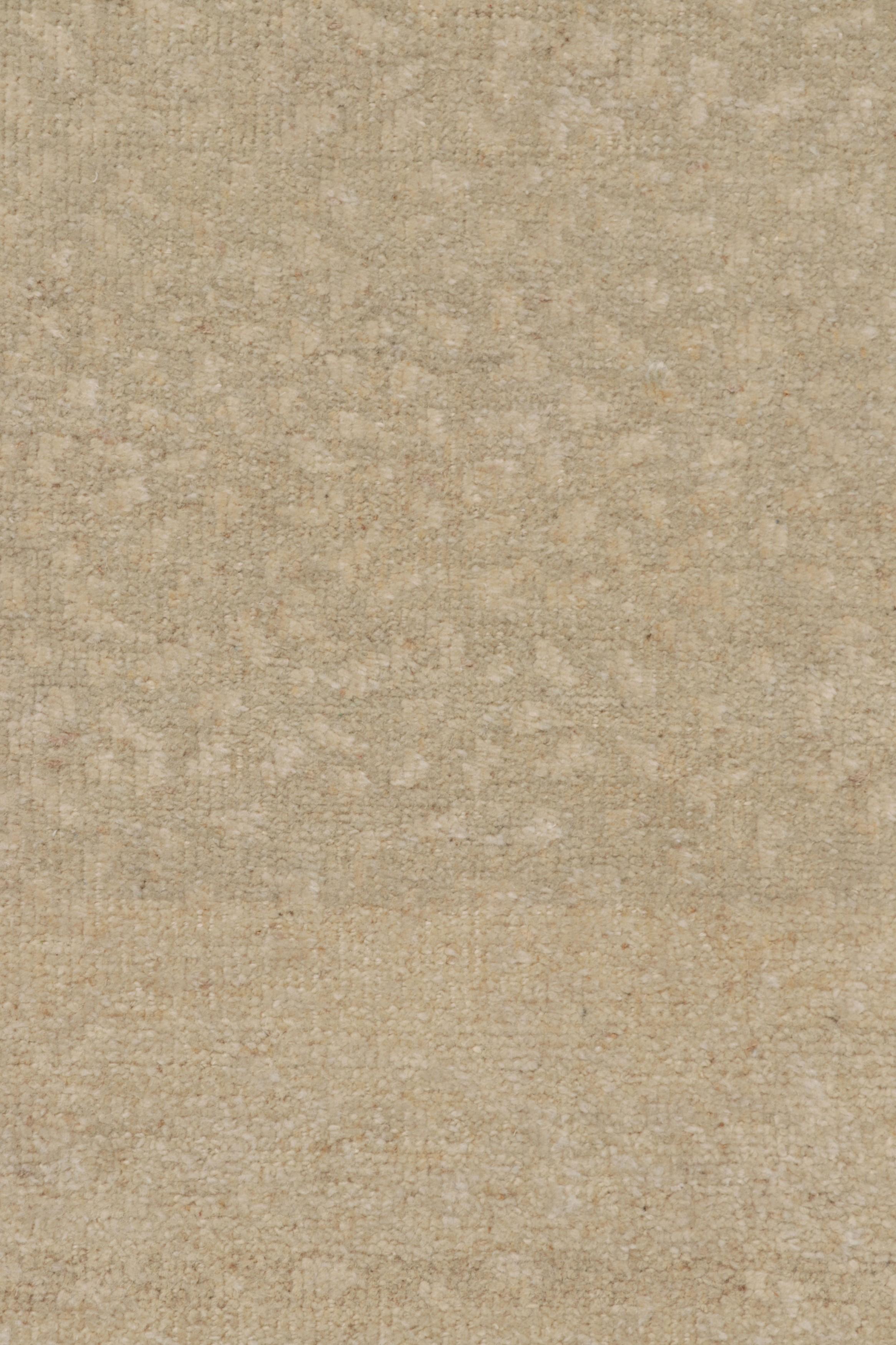 Rug & Kilim’s Oversized Contemporary Textural Solid Rug in Beige Tones In New Condition For Sale In Long Island City, NY