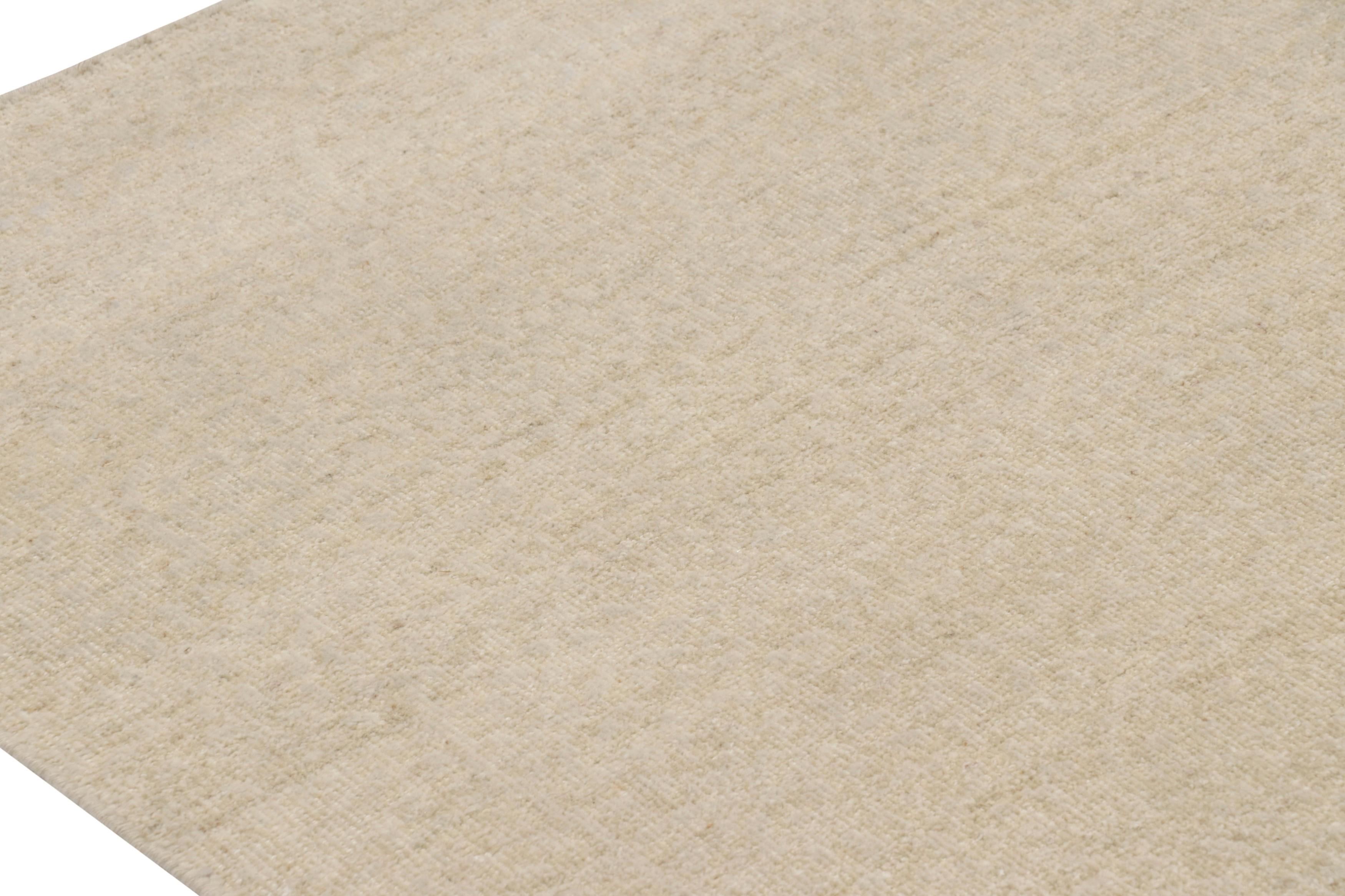 Rug & Kilim’s Oversized Contemporary Textural Solid Rug in Beige Tones In New Condition For Sale In Long Island City, NY