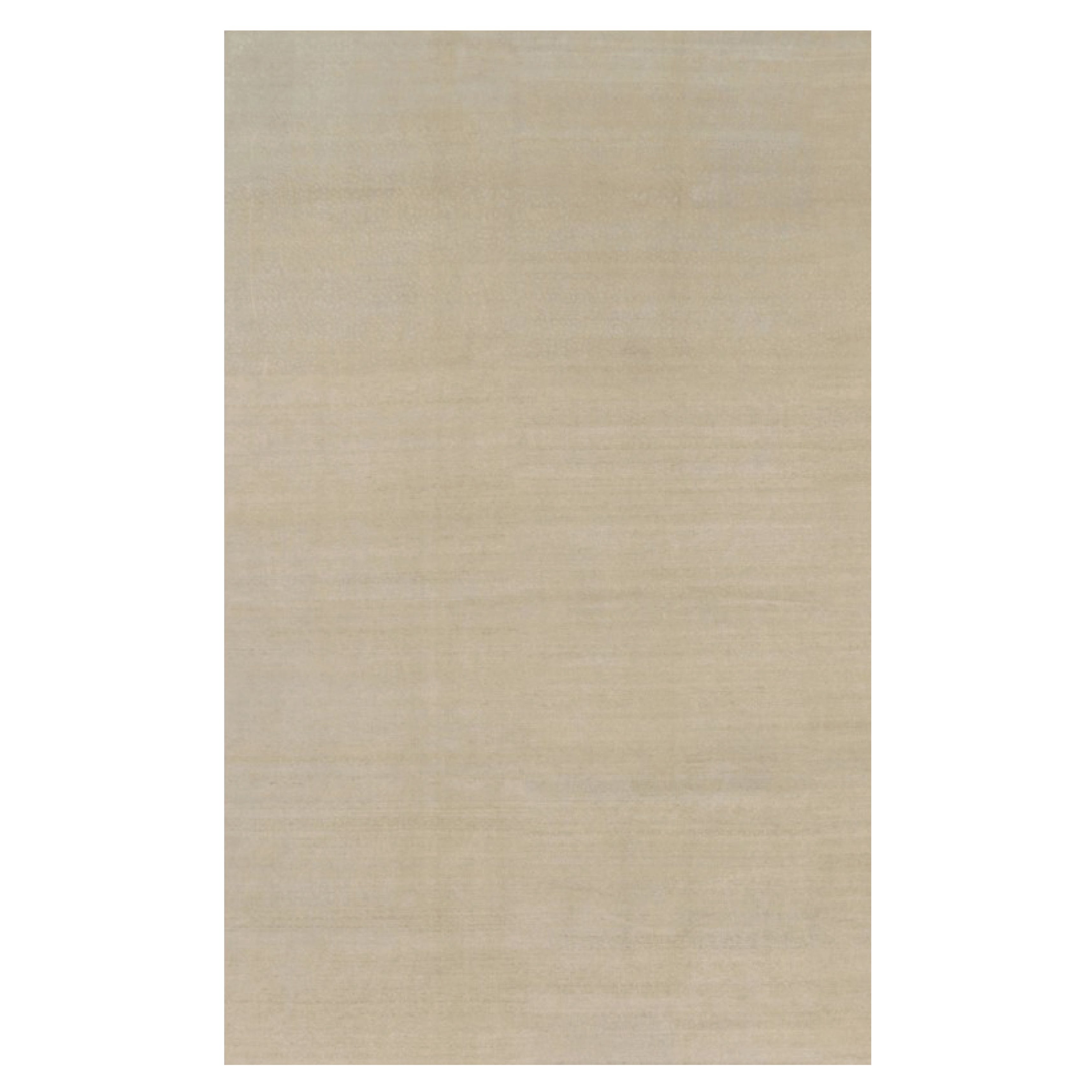 Rug & Kilim's Oversized Contemporary Textural Solid Rug in Beige Tones (Tapis massif contemporain surdimensionné dans les tons beiges)
