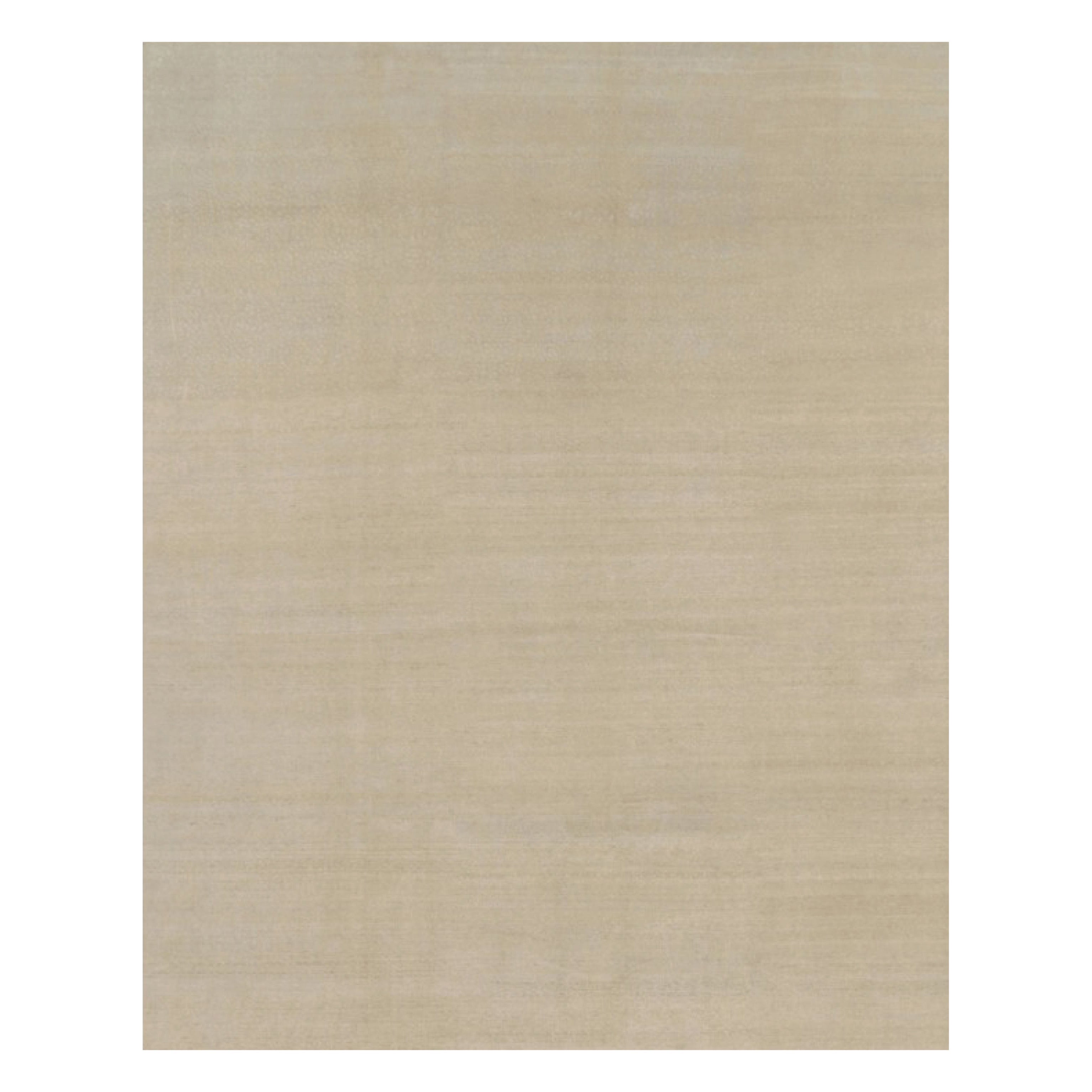 Rug & Kilim's Oversized Contemporary Textural Solid Rug in Beige Tones (Tapis massif contemporain surdimensionné dans les tons beiges)