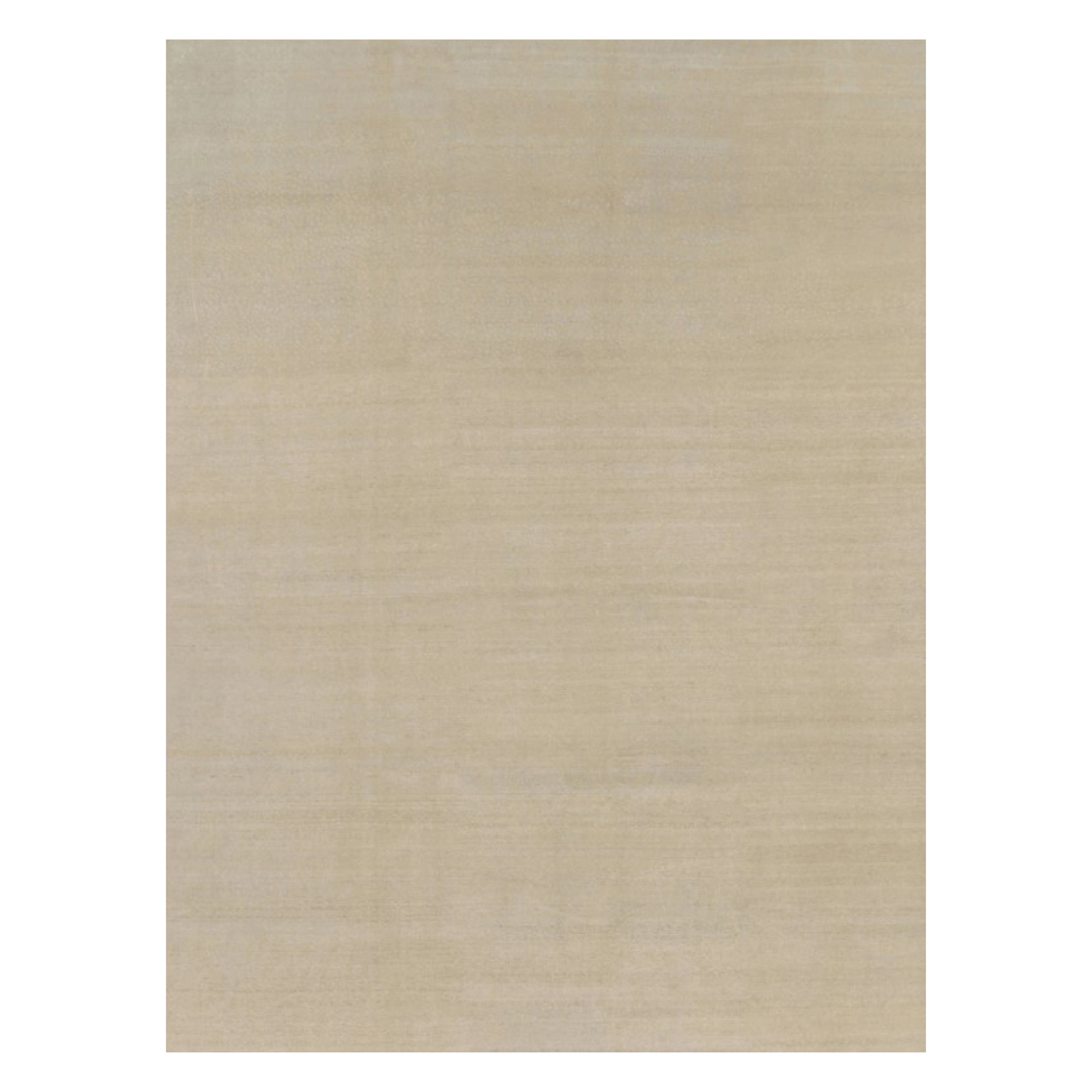 Rug & Kilim's Oversized Contemporary Textural Solid Rug in Beige Tones (Tapis massif contemporain surdimensionné dans les tons beiges)