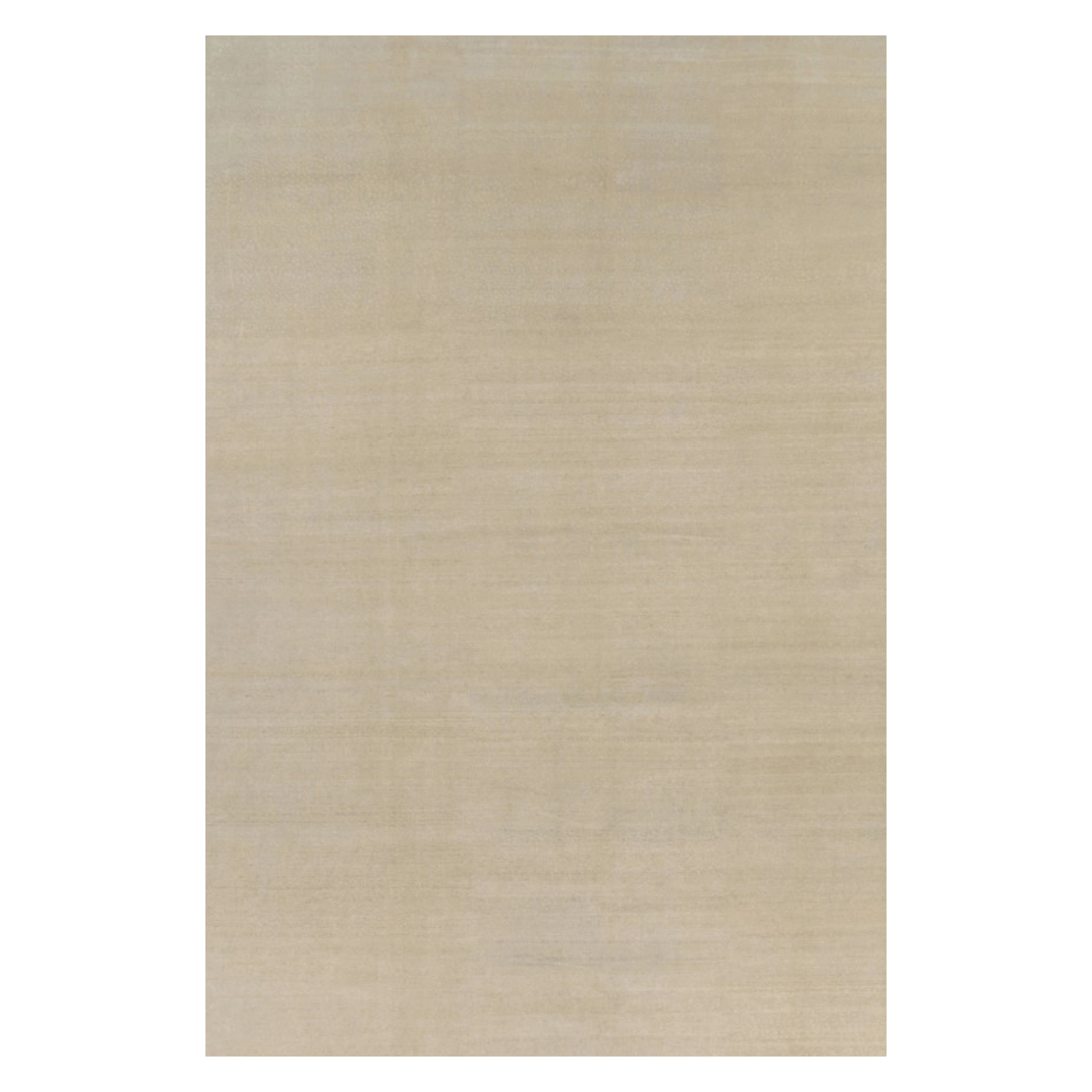 Rug & Kilim's Oversized Contemporary Textural Solid Rug in Beige Tones (Tapis massif contemporain surdimensionné dans les tons beiges)