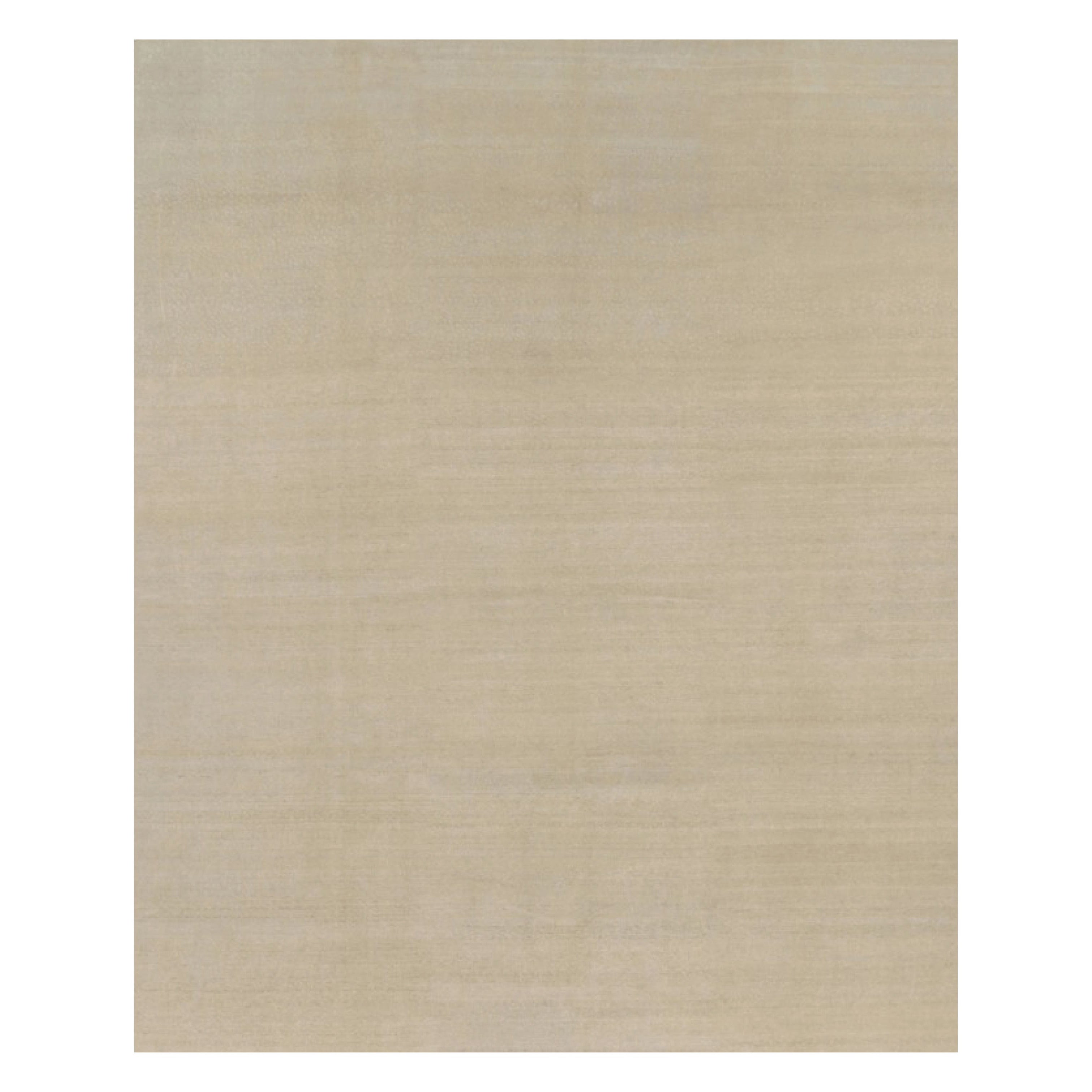 Rug & Kilim's Oversized Contemporary Textural Solid Rug in Beige Tones (Tapis massif contemporain surdimensionné dans les tons beiges)
