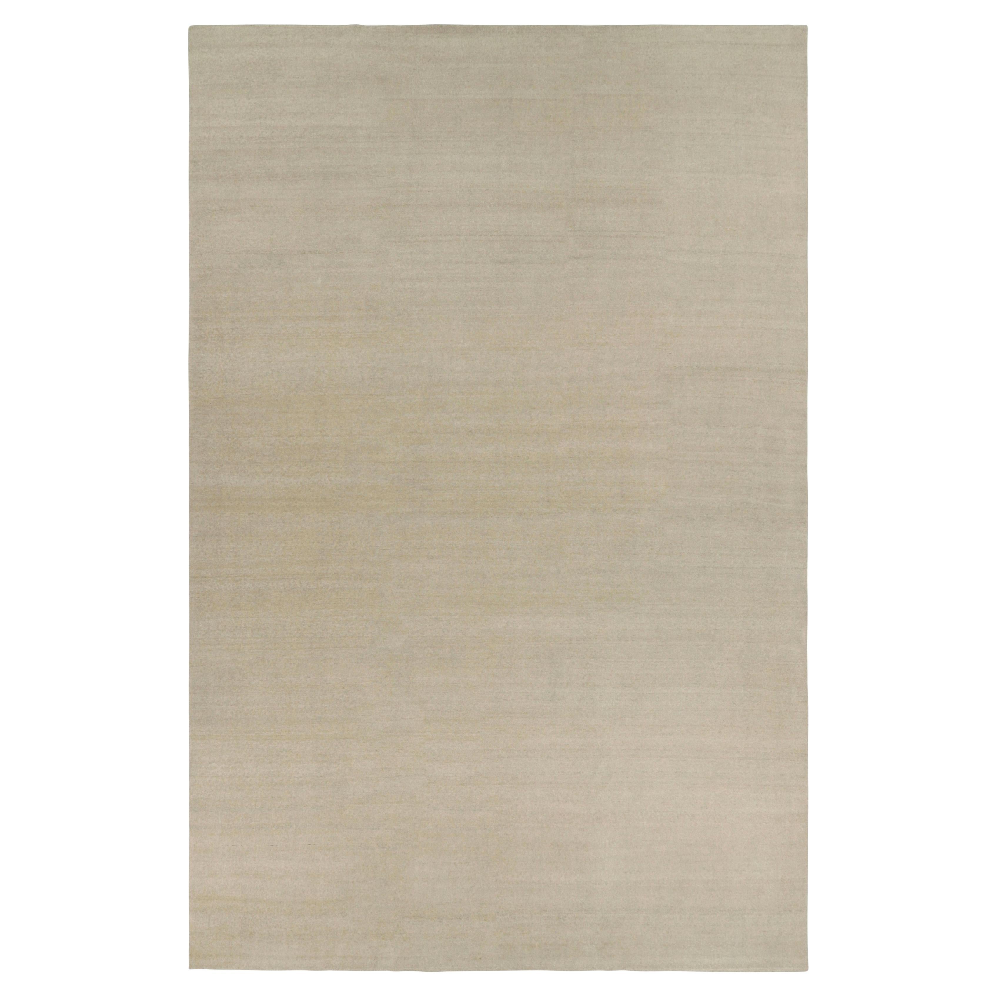 Rug & Kilim’s Oversized Contemporary Textural Solid Rug in Beige Tones en venta