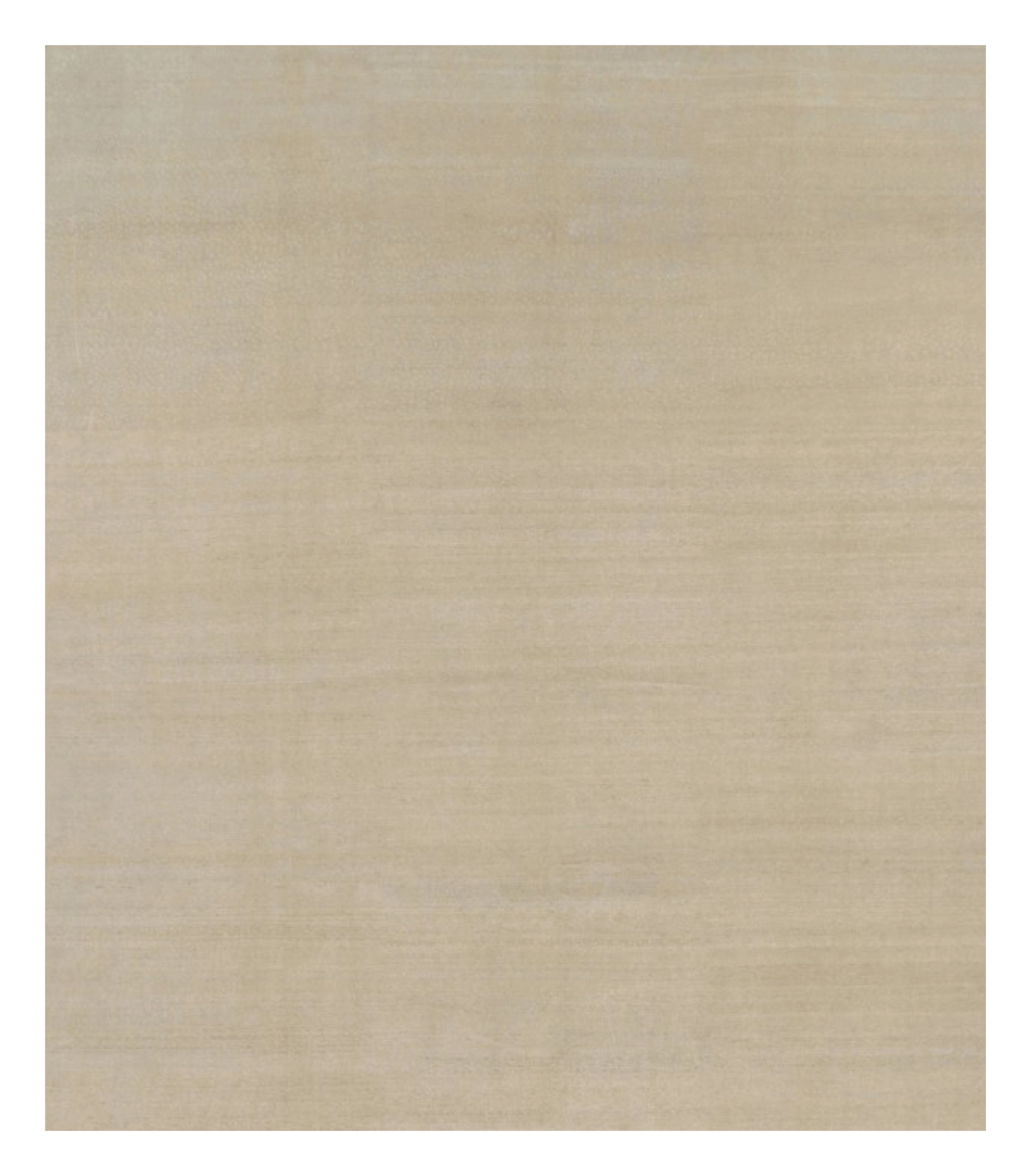 Alfombra contemporánea sobredimensionada de textura sólida en tonos beige de Rug & Kilim
