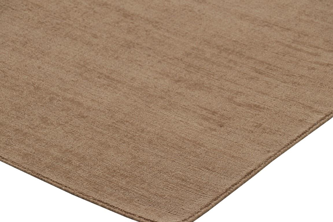 Wool Rug & Kilim’s Oversized Contemporary Textural Solid Rug in Brown Tones For Sale