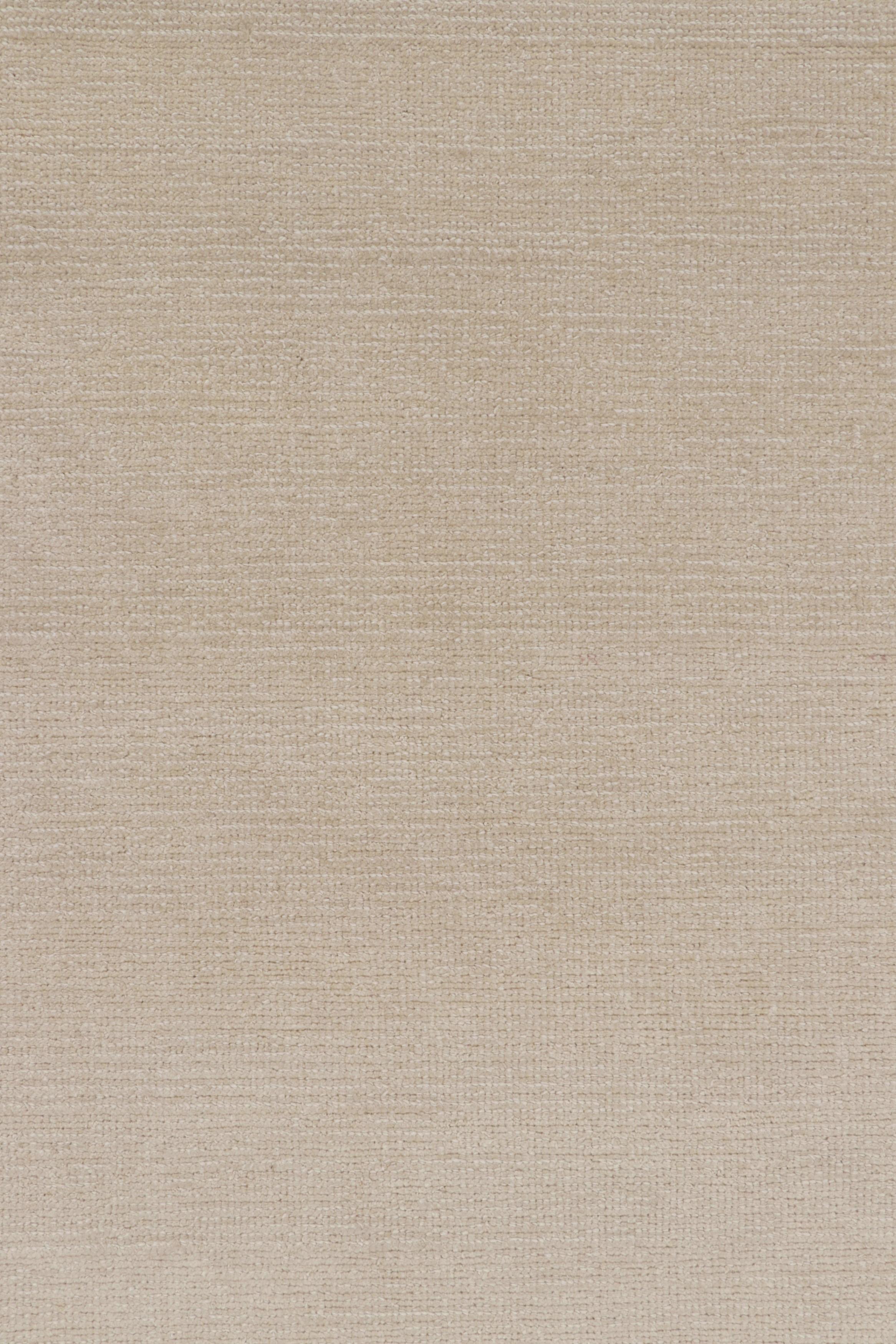 Rug & Kilim’s Oversized Contemporary Textural Solid Rug in Cream and White Tones In New Condition For Sale In Long Island City, NY