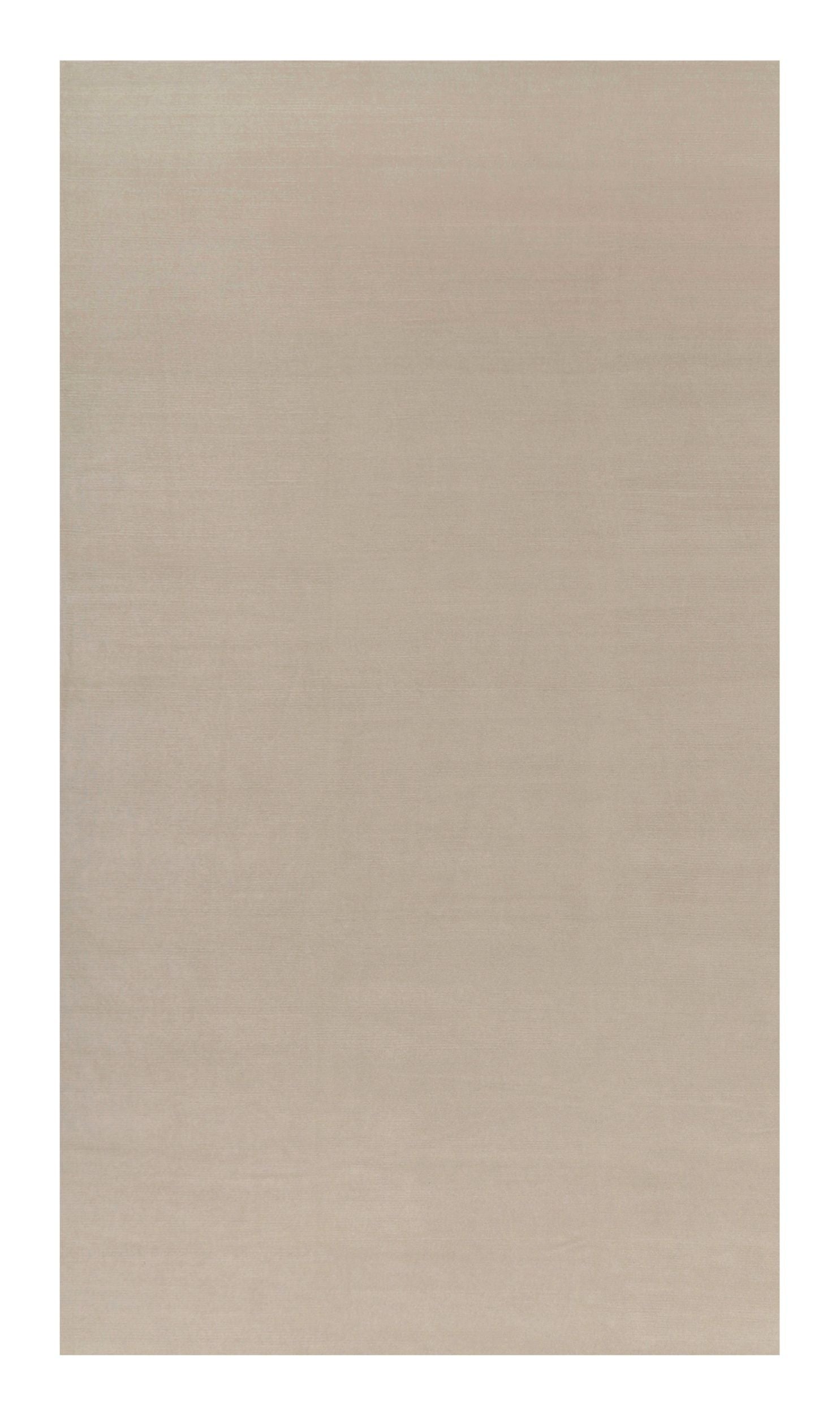 Rug & Kilim’s Oversized Contemporary Textural Solid Rug in Cream and White Tones