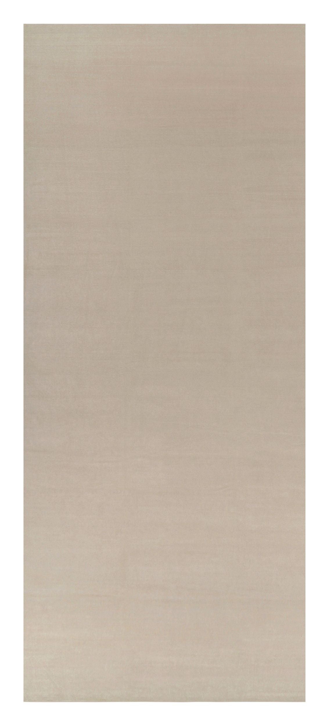 Rug & Kilim’s Oversized Contemporary Textural Solid Rug in Cream and White Tones