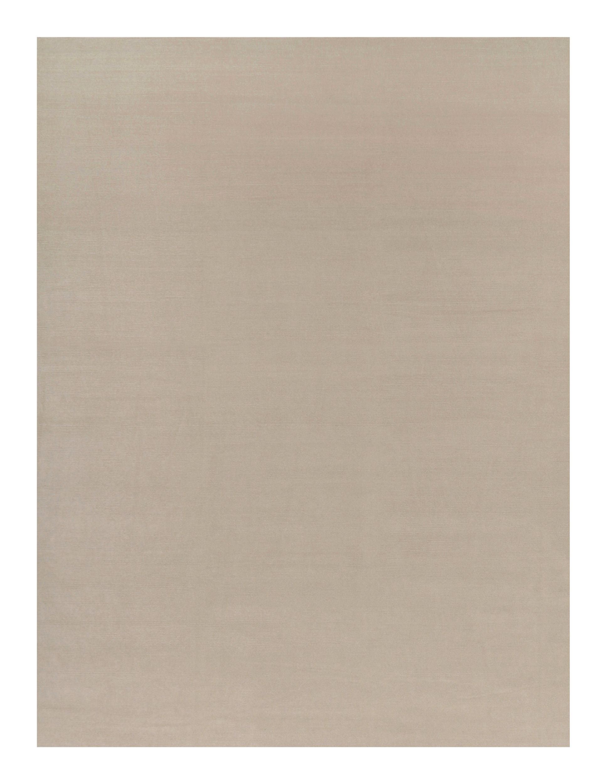 Rug & Kilim’s Oversized Contemporary Textural Solid Rug in Cream and White Tones