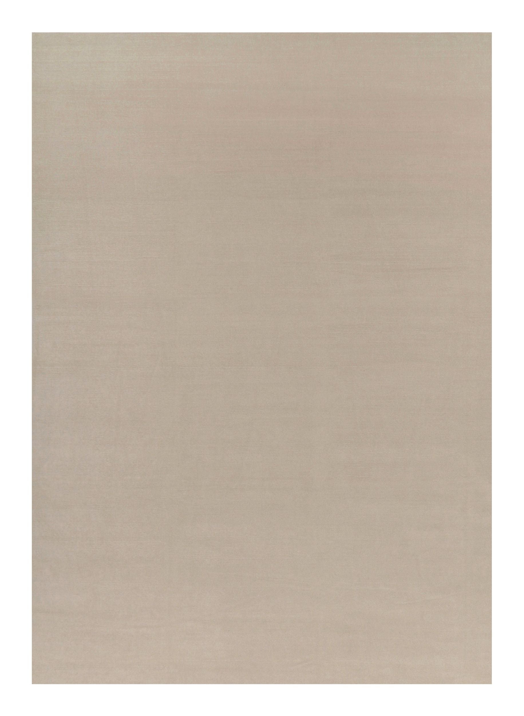 Rug & Kilim’s Oversized Contemporary Textural Solid Rug in Cream and White Tones For Sale